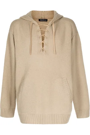UNDERCOVER Lace-up wool hoodie