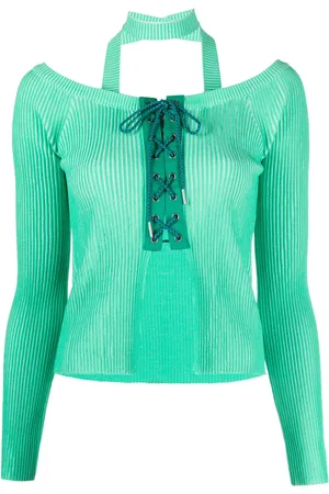 Andersson Bell Ribbed lace-up fastening cardigan
