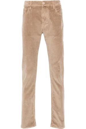 Jacob Cohen Logo-embroidered corduroy trousers