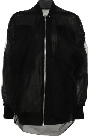 Rick Owens Tulle-overlayed coat