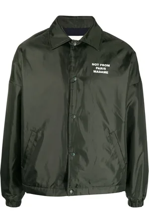 Drôle de Monsieur Slogan-print shirt jacket