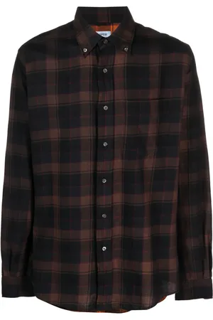 Aspesi Plaid-checked cotton shirt