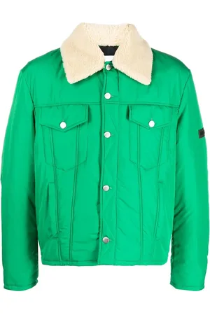 AMBUSH Shearling-trim logo-patch jacket