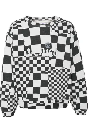 ERL Logo-print checked sweatshirt