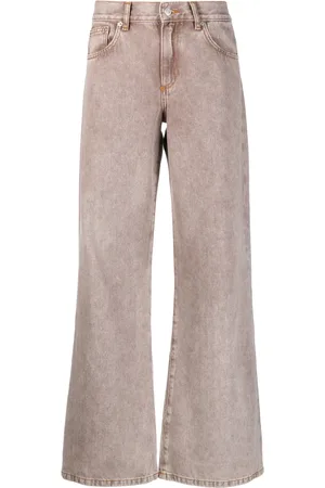 Jeanerica Kyoto logo-patch wide-leg jeans