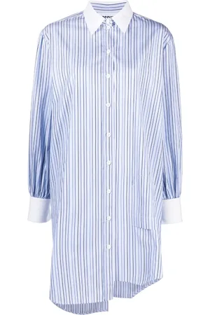 Moschino Striped asymmetric shirt dress