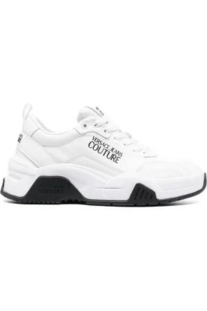 VERSACE Logo-print round-toe sneakers