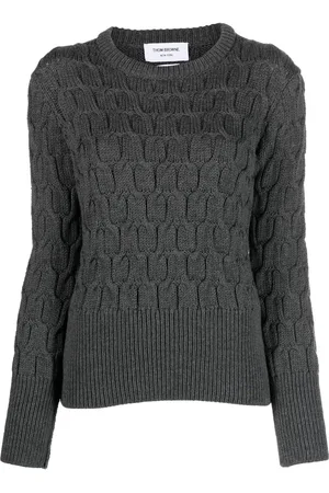 Thom Browne Crisscross cable-knit jumper