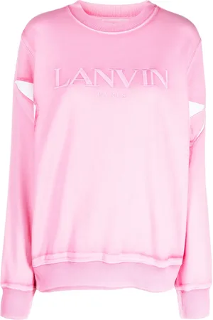 Lanvin Embroidered-logo crew-neck sweatshirt