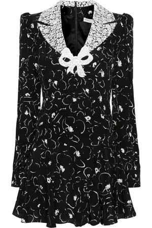 Alessandra Rich Floral-print silk mini dress