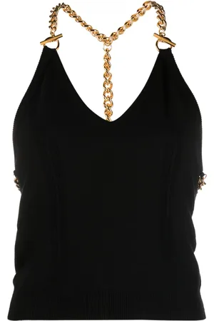 Moschino Chain-link virgin wool top
