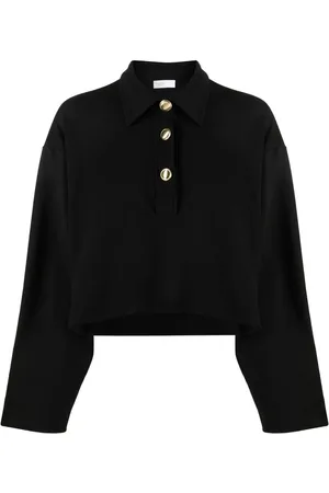 ROSETTA GETTY Long-sleeve crop polo shirt