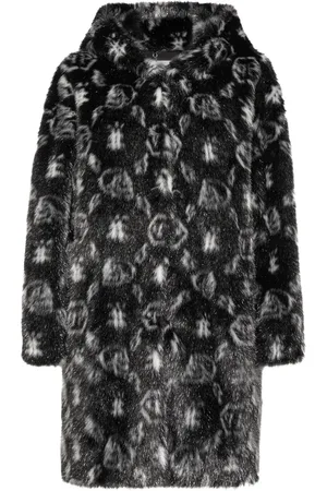 Philipp Plein Monogram-print hooded coat