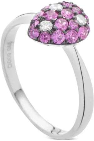 LB Exclusive 18K white gold diamonds and ruby ring