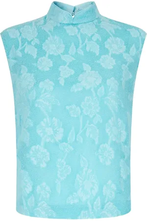 SHANGHAI TANG Floral-jacquard top