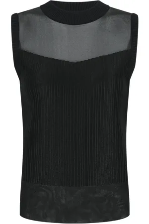 SHANGHAI TANG Mesh tank top