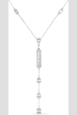 LB Exclusive 14K white gold diamond necklace