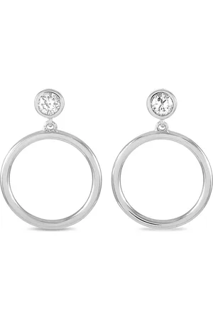 LB Exclusive 14K white gold diamond earrings