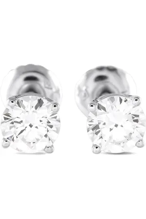 LB Exclusive 14K white gold stud diamonds earrings