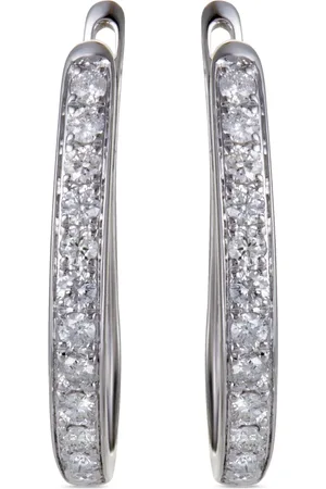 LB Exclusive 14K white gold diamond earrings