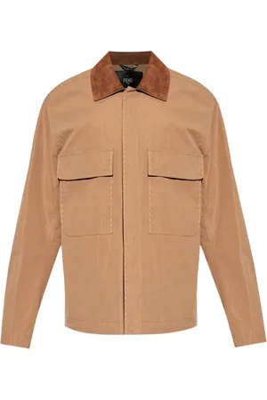 Fendi Contrast-collar shirt jacket