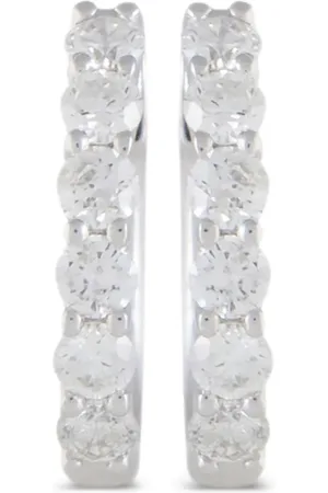 LB Exclusive 14K white gold diamond earrings