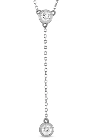 LB Exclusive 14K white gold diamond necklace
