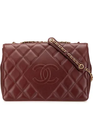 CHANEL 2013-2014 Medium Quilted Lambskin Diamond CC Flap crossbody bag