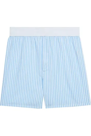 Ami Logo-waistband striped cotton boxers