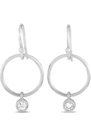 LB Exclusive 14K white gold diamond earrings