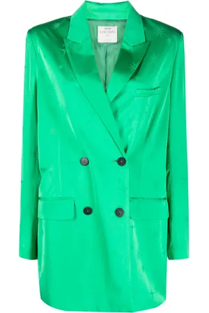 FORTE FORTE Pattern-jacquard satin blazer