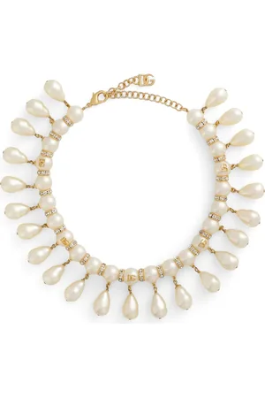 Dolce & Gabbana Logo-embellished pearl necklace