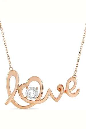 LB Exclusive 14K rose gold diamond necklace