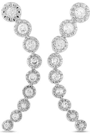 LB Exclusive 14kt white gold Climber diamond earrings