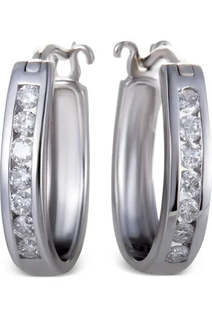 LB Exclusive 14K white gold diamond earrings