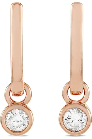 LB Exclusive 14K rose gold diamond earrings