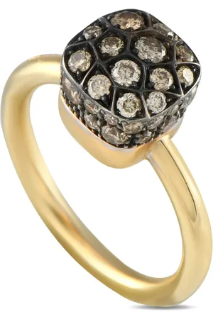 Pomellato 18K yellow Nudo diamond ring