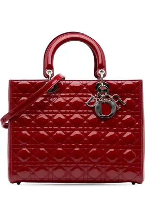 Dior 2012 Large Patent Cannage Lady Dior satchel