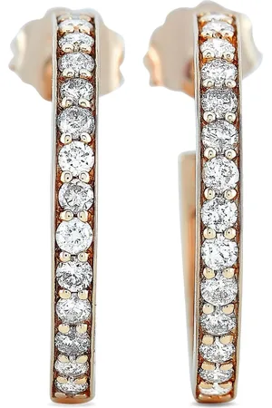 LB Exclusive 14K rose gold diamond earrings