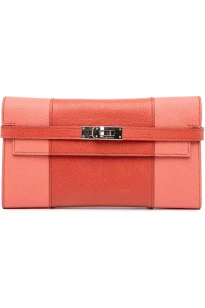 Hermès 2011 Epsom Flag Kelly Longue Wallet long wallets