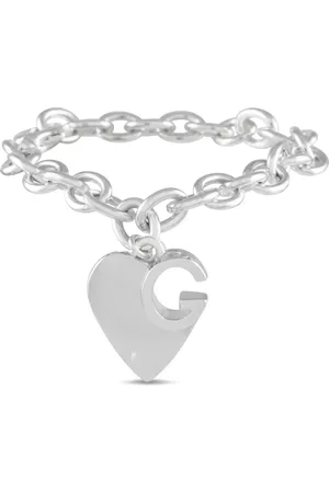 Gucci Sterling heart-charm bracelet