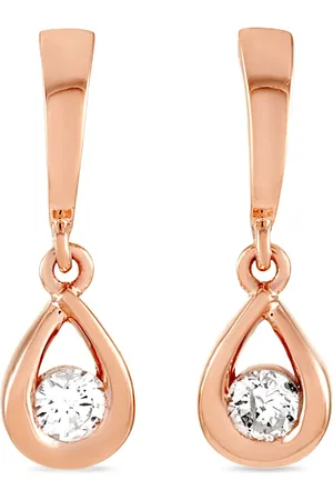 LB Exclusive 14K rose gold diamond earrings