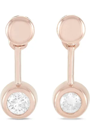 LB Exclusive 14K rose gold diamond earrings