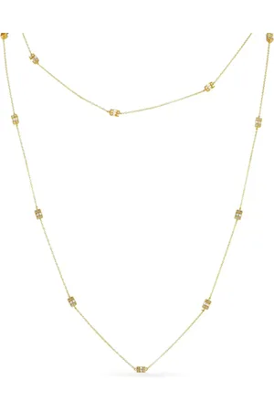 LB Exclusive Pre-owned 14K yellow layered diamond necklace