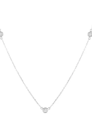 LB Exclusive 14K white gold diamond necklace
