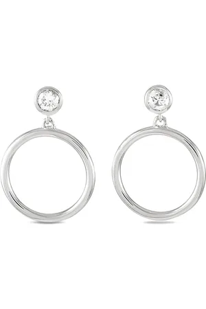 LB Exclusive 14K white gold diamond earrings