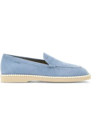 Hogan Logo-debossed suede loafers