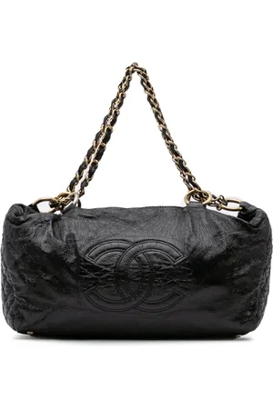 CHANEL 2006-2008 Medium Vinyl Rock and Chain Bowler Bag tote bag