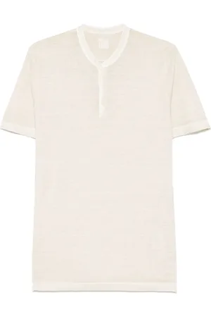 120% Lino Mélange henley T-shirt