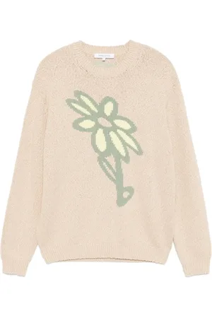 Maison Kitsuné Abstract Daisy intarsia jumper